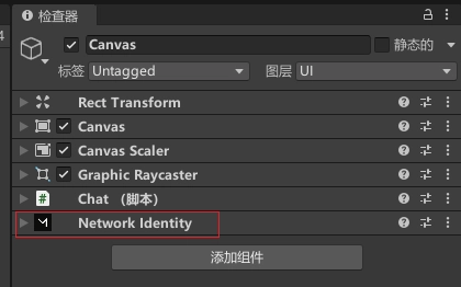 記得給聊天的 UI canvas 掛載 Network Identity 腳本。