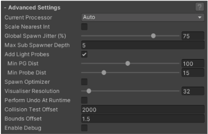 進階設定面板(Advanced Settings Panel)