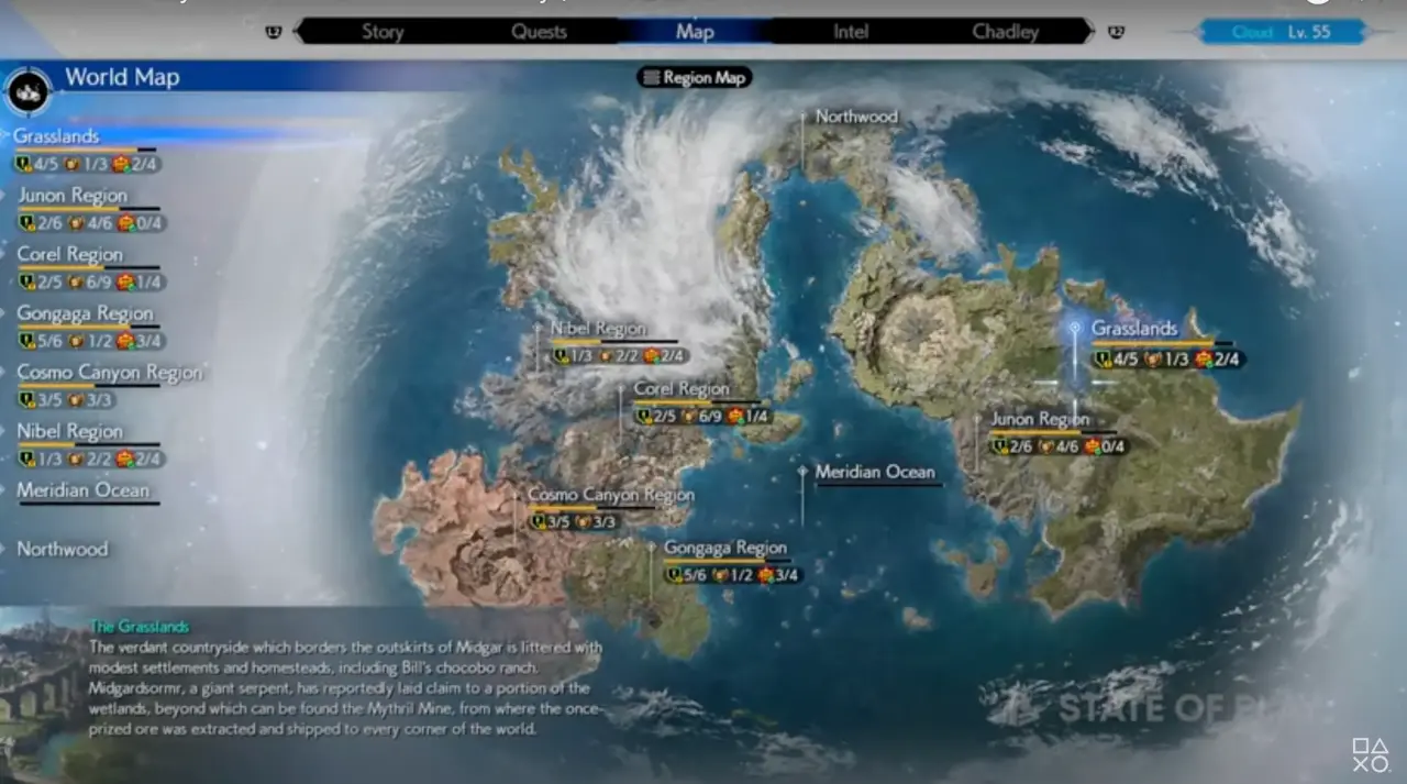 《FFinal Fantasy VII Rebirth》地圖