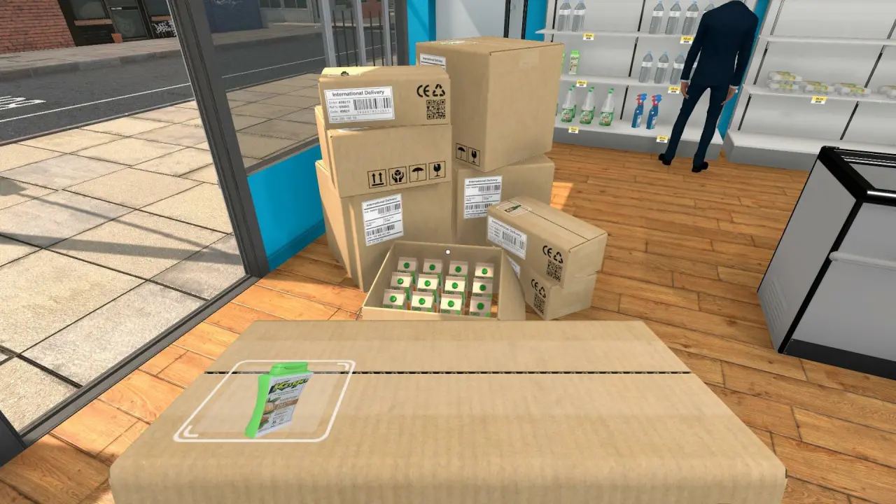 《Supermarket Simulator》貨物送到店裡來囉，必須要趕快抓緊時間上架