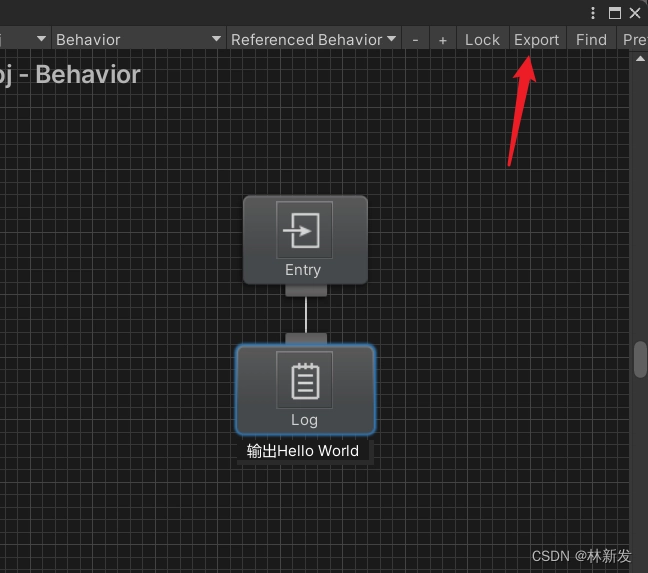 點選 Export 按鈕，將行為樹匯出儲存為資源文件。