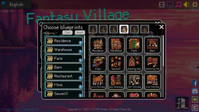 《奇幻村莊模擬器》組建藍圖牌組
