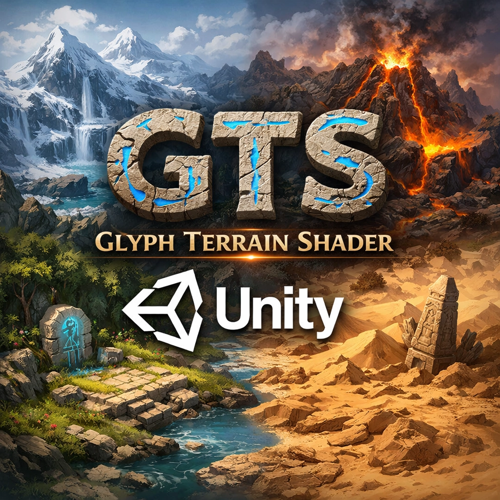 【Unity 插件推薦】GTS – Glyph Terrain Shader 地形紋理強化器，讓山坡與地面層次更自然！