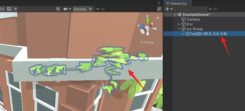 假設我們要刪除這條常春藤，並不是直接 delete 它的 GameObject。