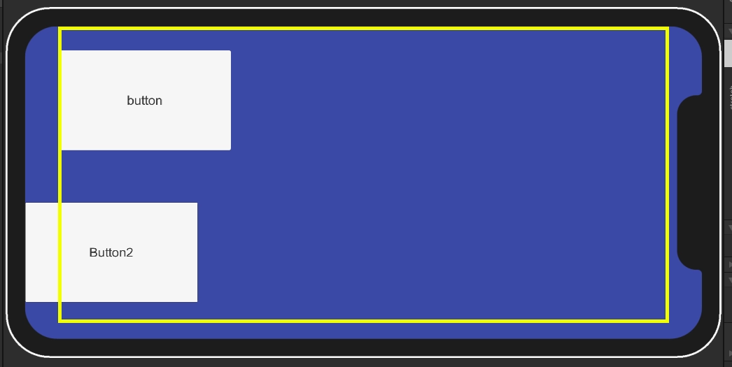運作結果:第一個 Button 適配正常,第二個 Button 未適配。
