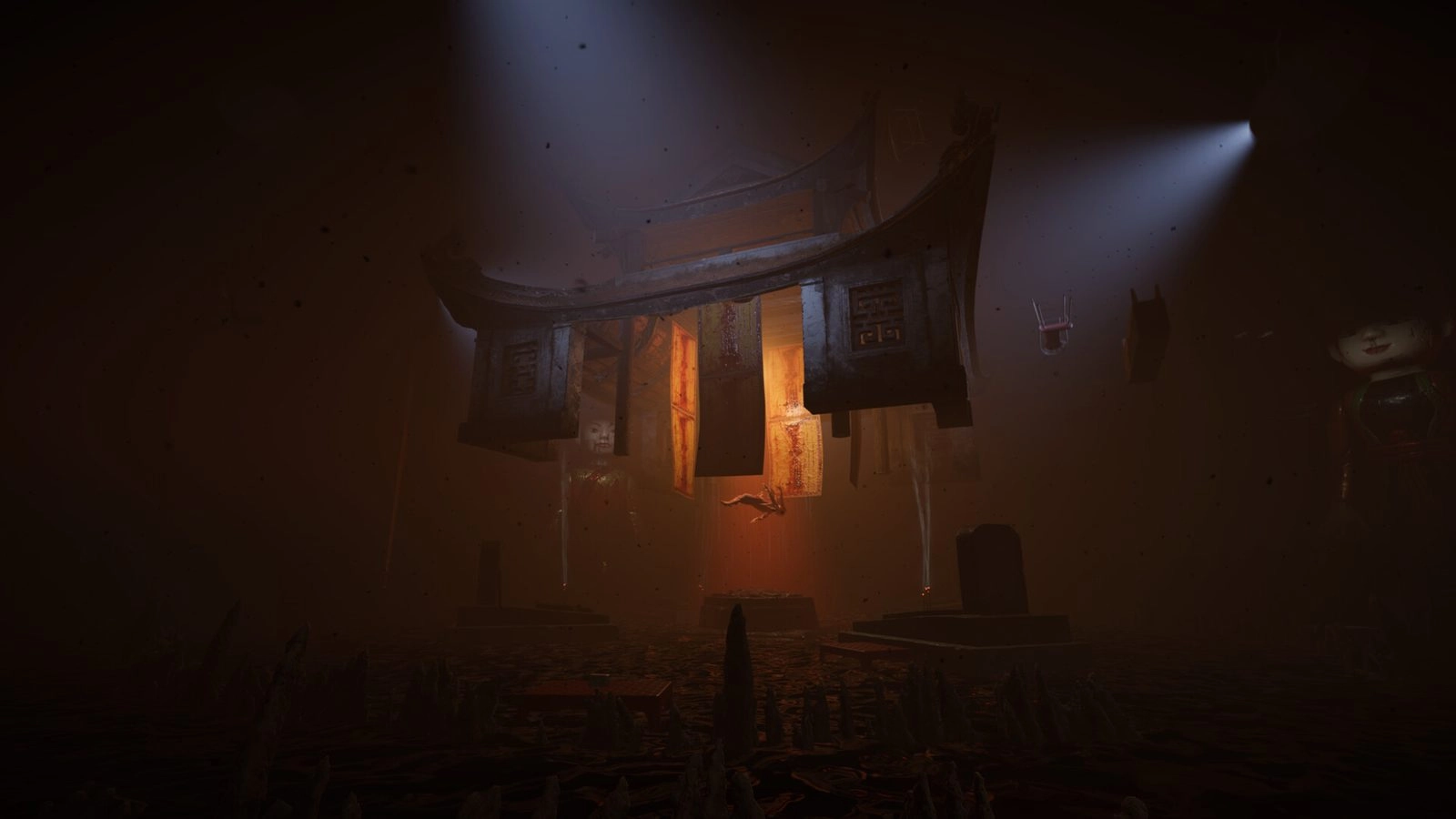 12-《禍殃 The Scourge》夢境中的懸浮越南廟宇場景
