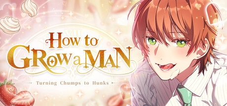 《男題成雙》How to grow a man 主視覺 KeyArt，橘髮綠眼主角 Chris 與遊戲標題