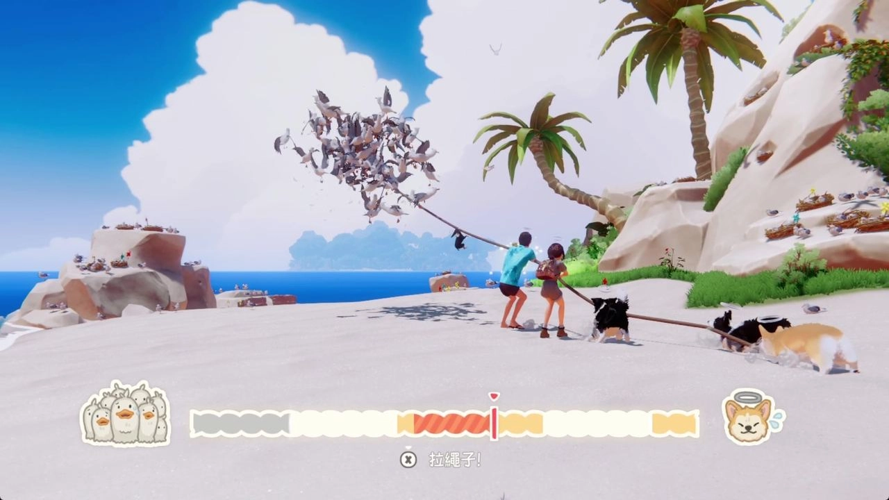 17-我的小柯基拔河小遊戲，狗狗與角色對抗海鷗群