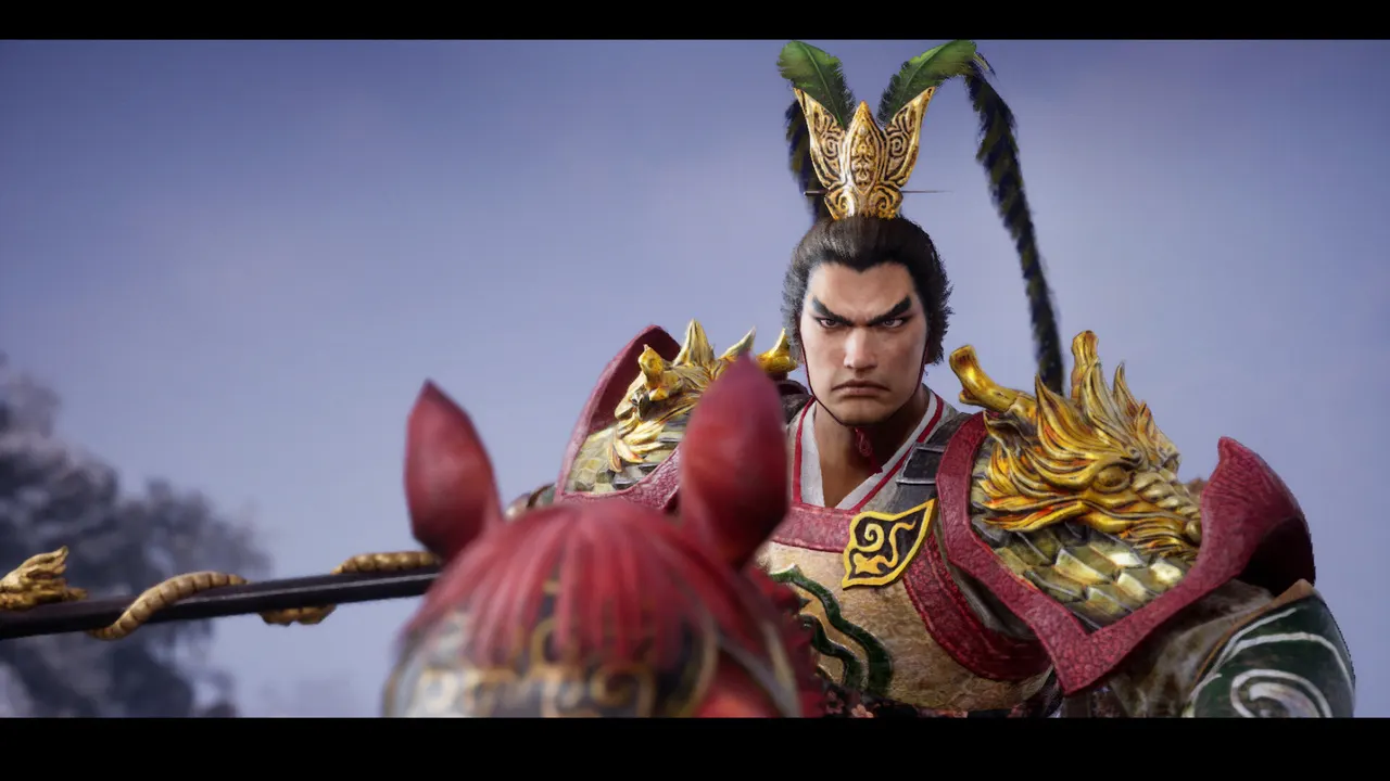《真・三國無雙2 with 猛將傳 Remastered》呂布騎乘赤兔馬的官方截圖