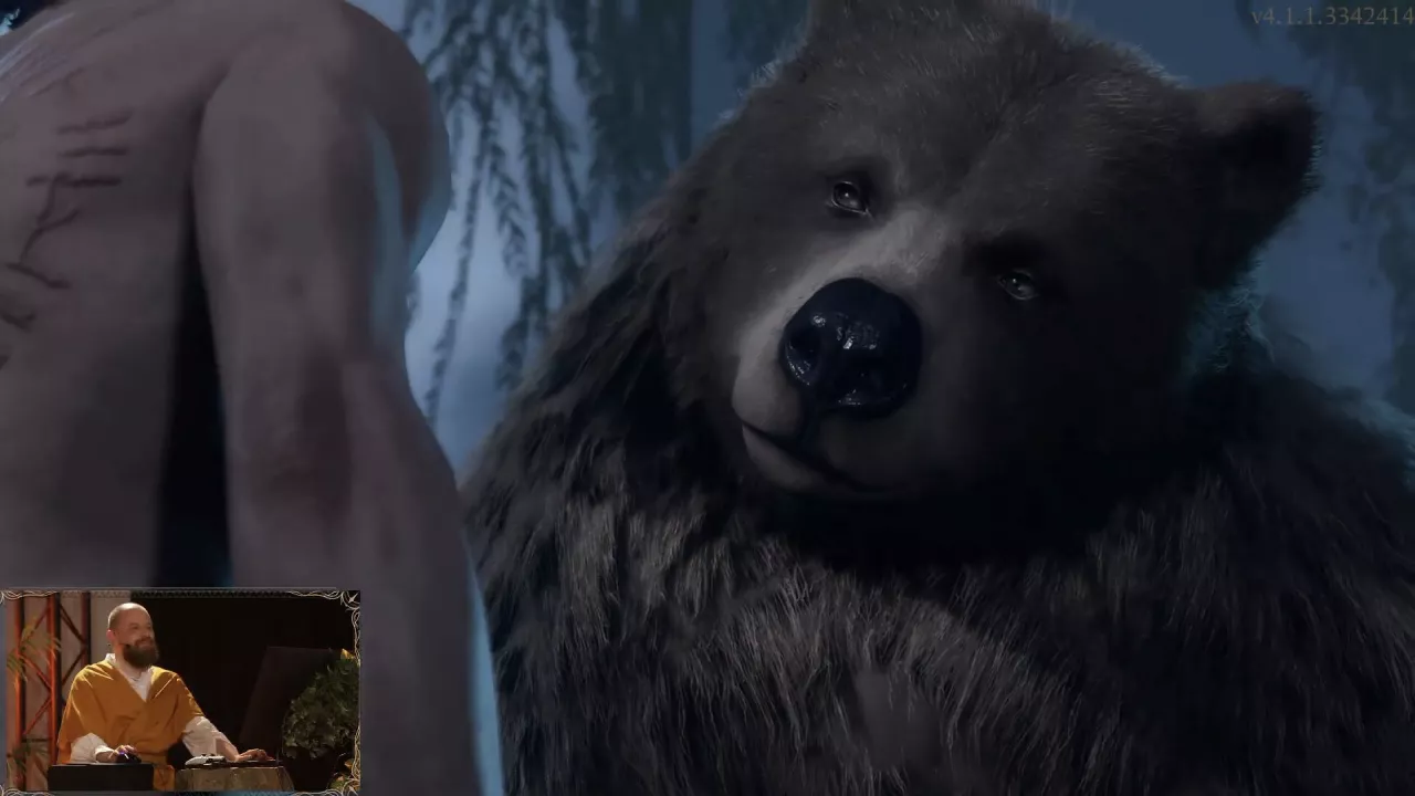 《柏德之門 3》熊的臉蛋看久了，是不是覺得有點魅力？ 有點不獸控制？